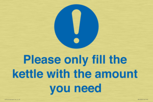 Please only fill the kettle with the amount you need